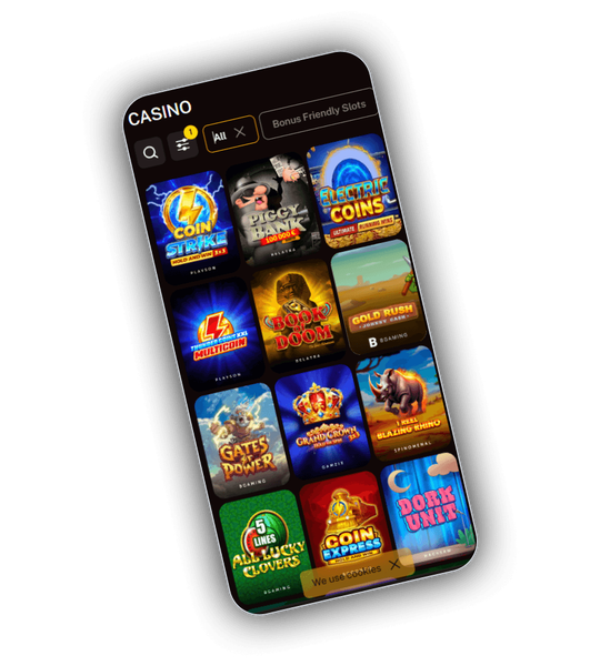 Wild Royal-spellobby met slots, live casino en jackpotcategorieën.